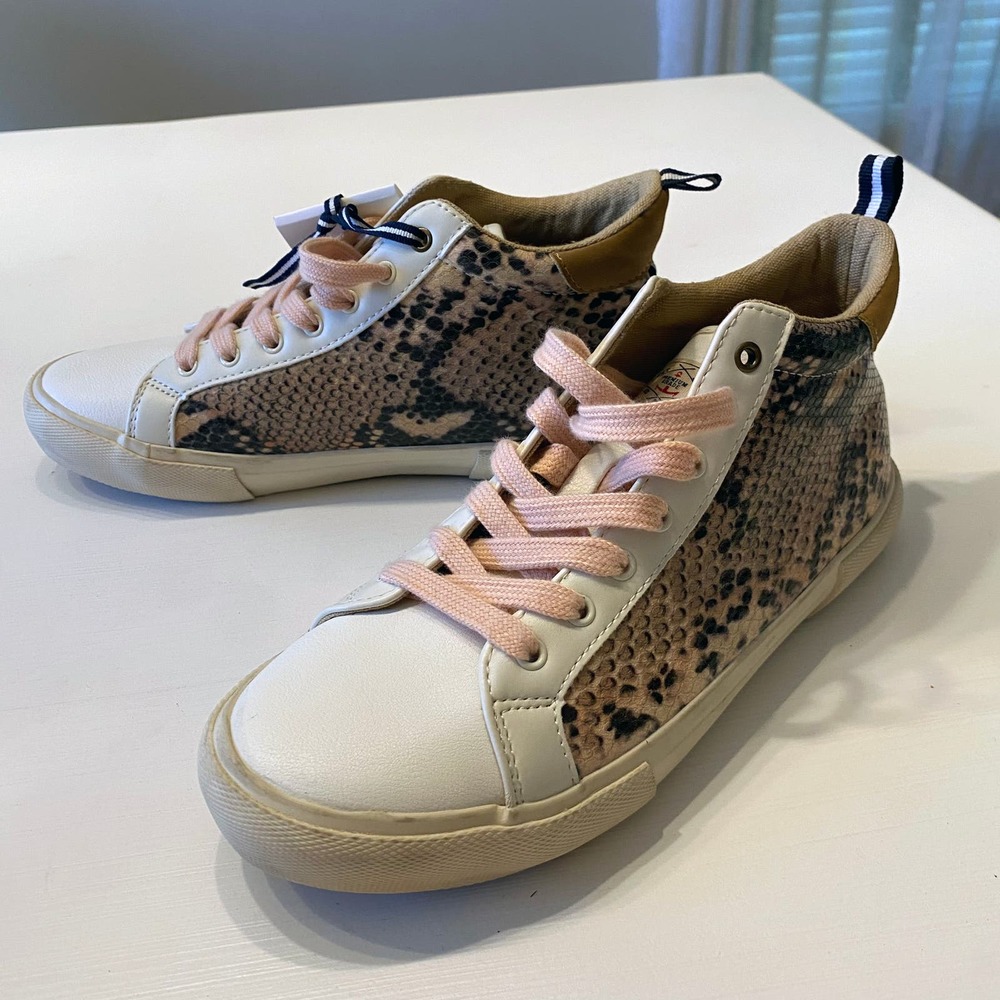 New Joules Women's‎ Coast Pump Mid Trainer Snake Print Sneakers Shoes US Size 6 - Picture 3 of 9